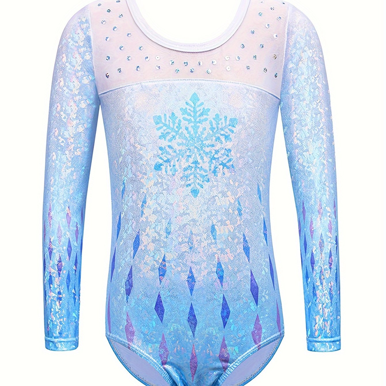 Kids Slim Long Sleeve Dance Suit for Gymnastics Practice