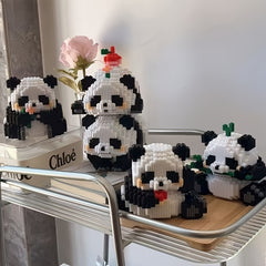 1552pcs Panda Building Blocks Set Colorful 3D Jigsaw Puzzle for Home and Office