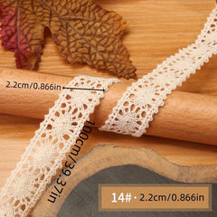 Vintage Style Hollow Lace Ribbon Cotton Trim for Wedding DIY