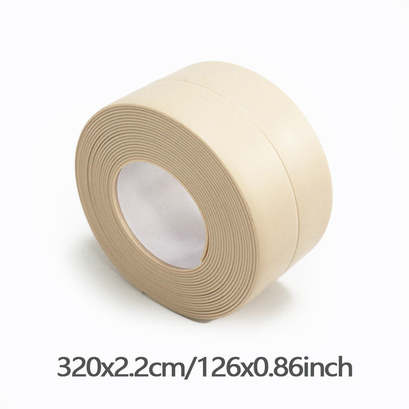 10.5ft PVC Caulk Tape Mildew Proof Waterproof for Kitchen Bathroom Sink Wall Crn