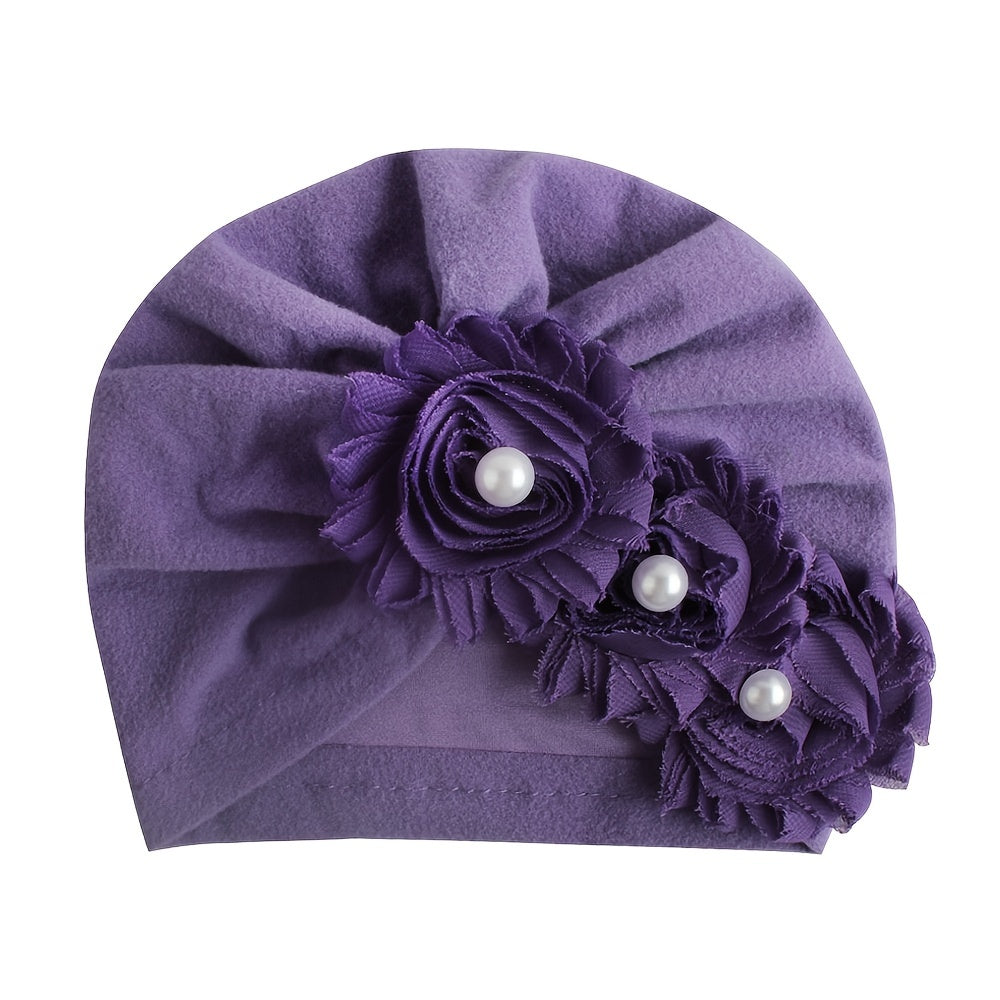 Warm Faux Pearl Baby Headscarf Gift For Kids