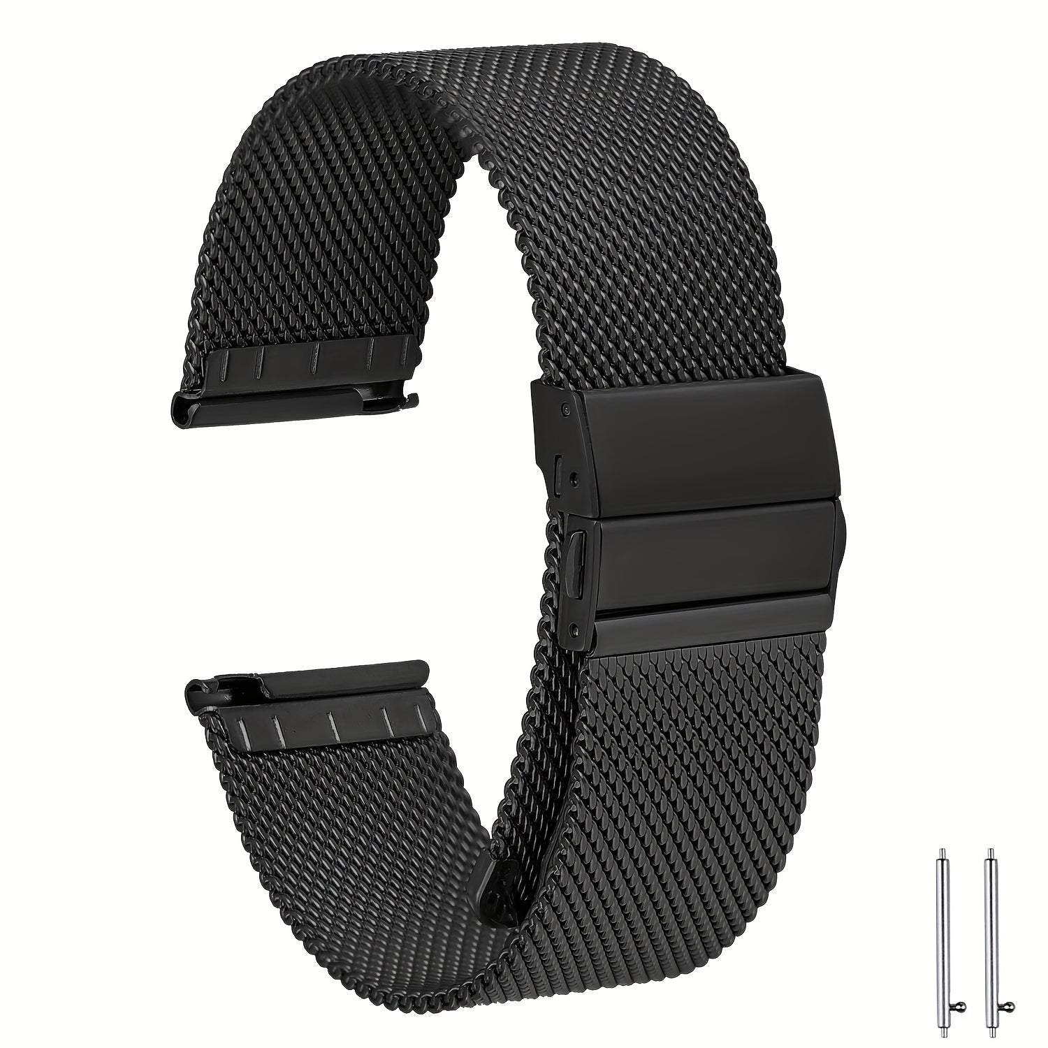 Stainless Steel Mesh Butterfly Buckle Watch Strap