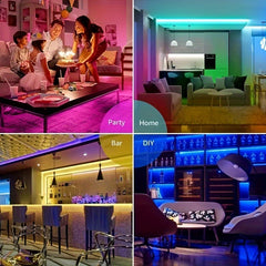 RGB LED Strip Light 5050 2835 Flexible with 3 Button Controls