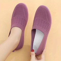 Women's Breathable Knit Slip On Sneakers Lightweight Walking Shoes