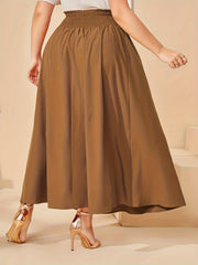 Women's Shirred High Waist Maxi Skirt