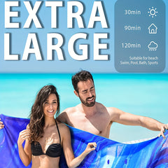 Microfiber Lightweight Beach Towel Soft Absorbent Sandproof Printed Blanket