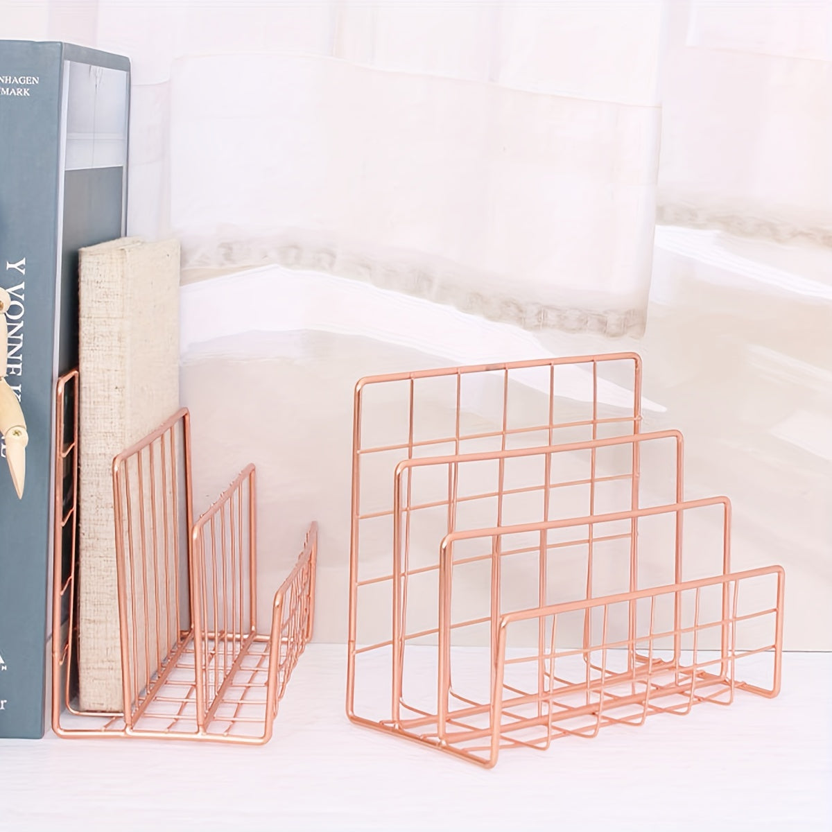 Nordic Iron Art Bookshelf Shelf Creative Office Desk Bookshelf
