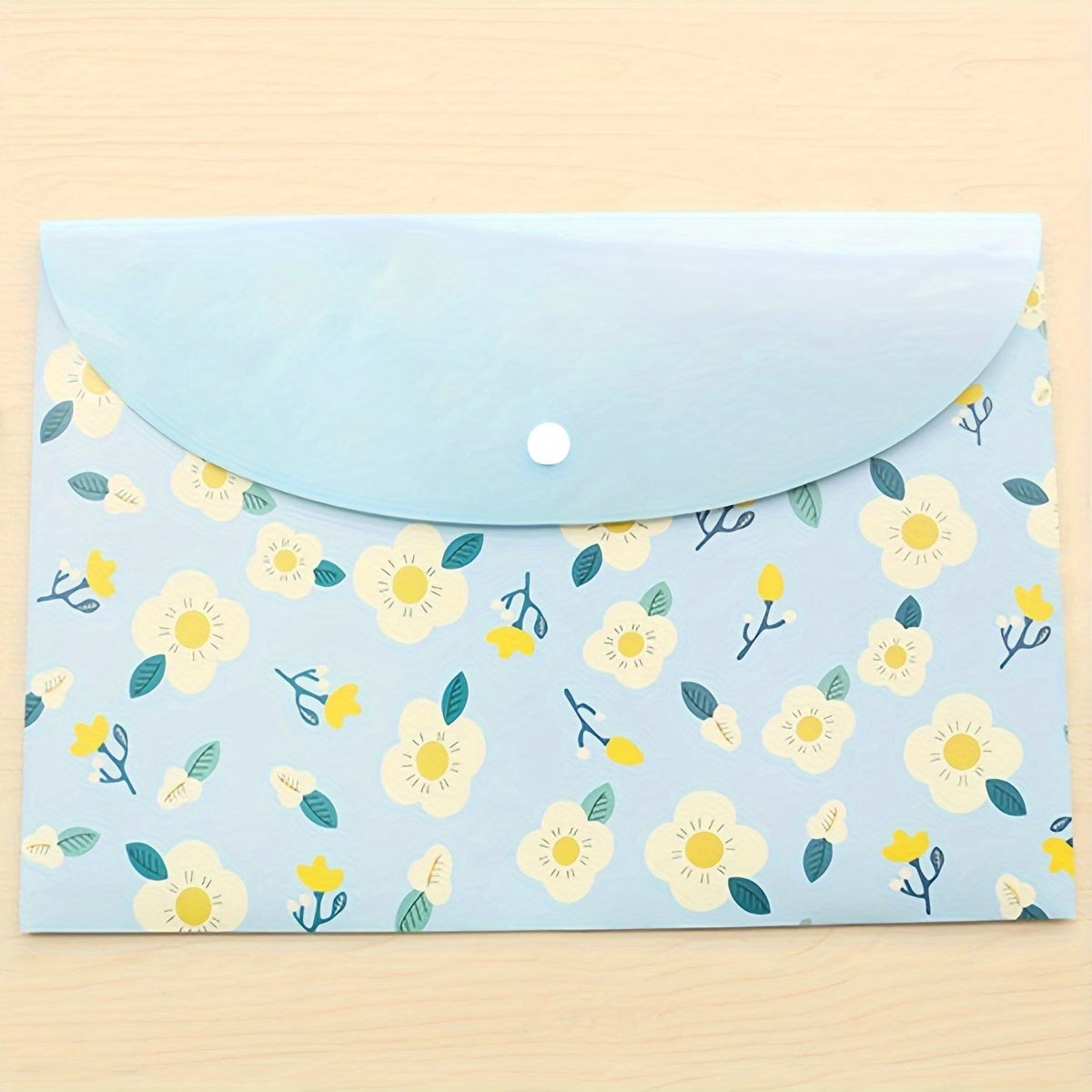 Floral Paper File Bag 12.59x9.05 Inches Flesh File Folder