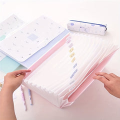13 Grid Accordion Bag A4 Functional File Folder Document Bag