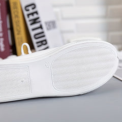 Women's Letter Patched Canvas Mules Sneakers