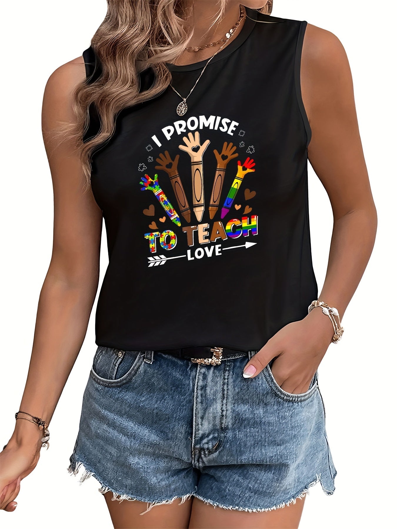 LGBT Casual Tank Top Women's Plus Graphic Print Funny Tank Top