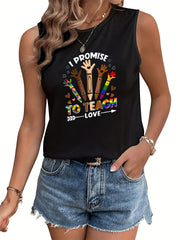 LGBT Casual Tank Top Women's Plus Graphic Print Funny Tank Top
