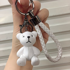 Cute Resin Bear Keychain for Couples Car Bag Pendant Gift