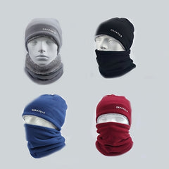 Men's Winter Windproof Mask Neck Cover Hat Dual purpose Plus Velvet