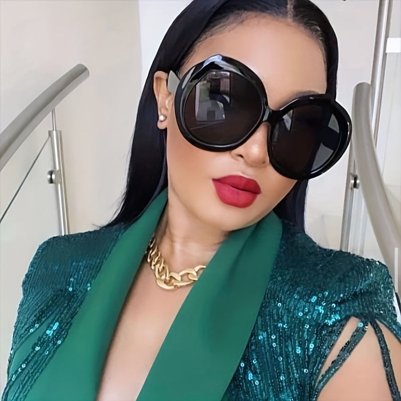 Oversized Round Sunglasses UV400