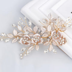 Golden Flower Hairclip Bridal Hairpin Wedding Hair Ornament