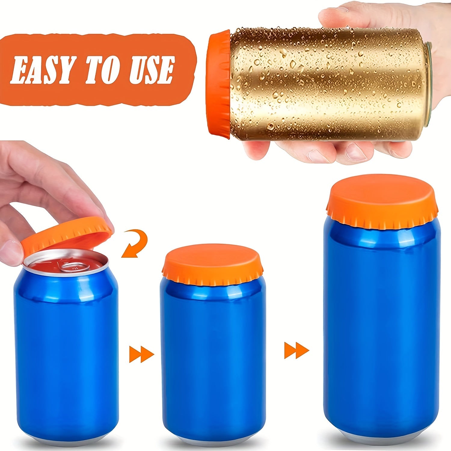 Leakproof Silicone Drink Can Cap - 4pcs