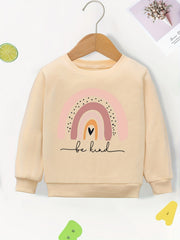 Girls Rainbow be Kind Print Sweatshirt