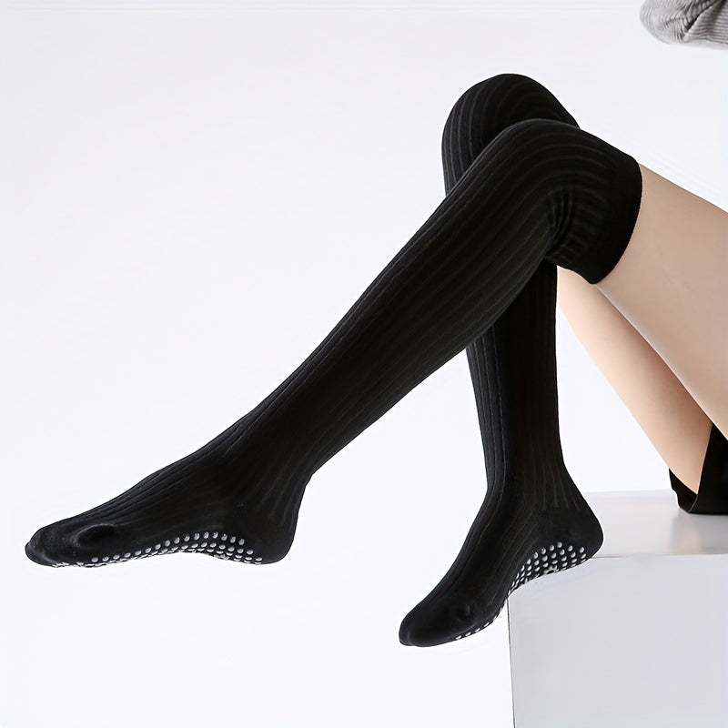 Long Tube Yoga Socks Warm & Non-slip Over The Knee Yoga Socks