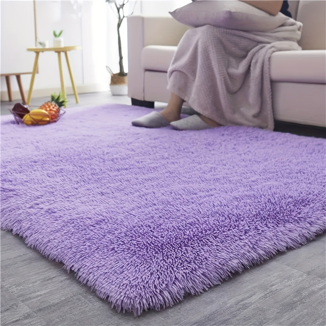 Soft Plush Rug Rectangle Shape Living Room Bedroom Carpet