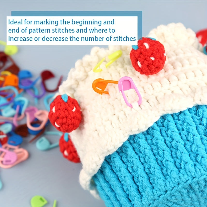 100pcs Colorful Locking Stitch Markers for Crochet Knitting DIY Craft