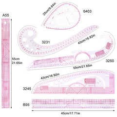 French Curve Ruler Set Sewing Accessories