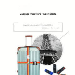 Adjustable Luggage Packing Strap w/ Password Lock 5 X 410cm