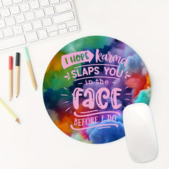 Round Mouse Pad Non Slip Rubber Base Small Size 7 87 X 7 87 X 0 1inch
