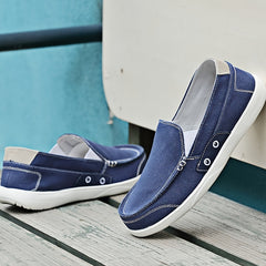 Men's Canvas Loafer Shoes Lightweight Slip On Casual Shoes