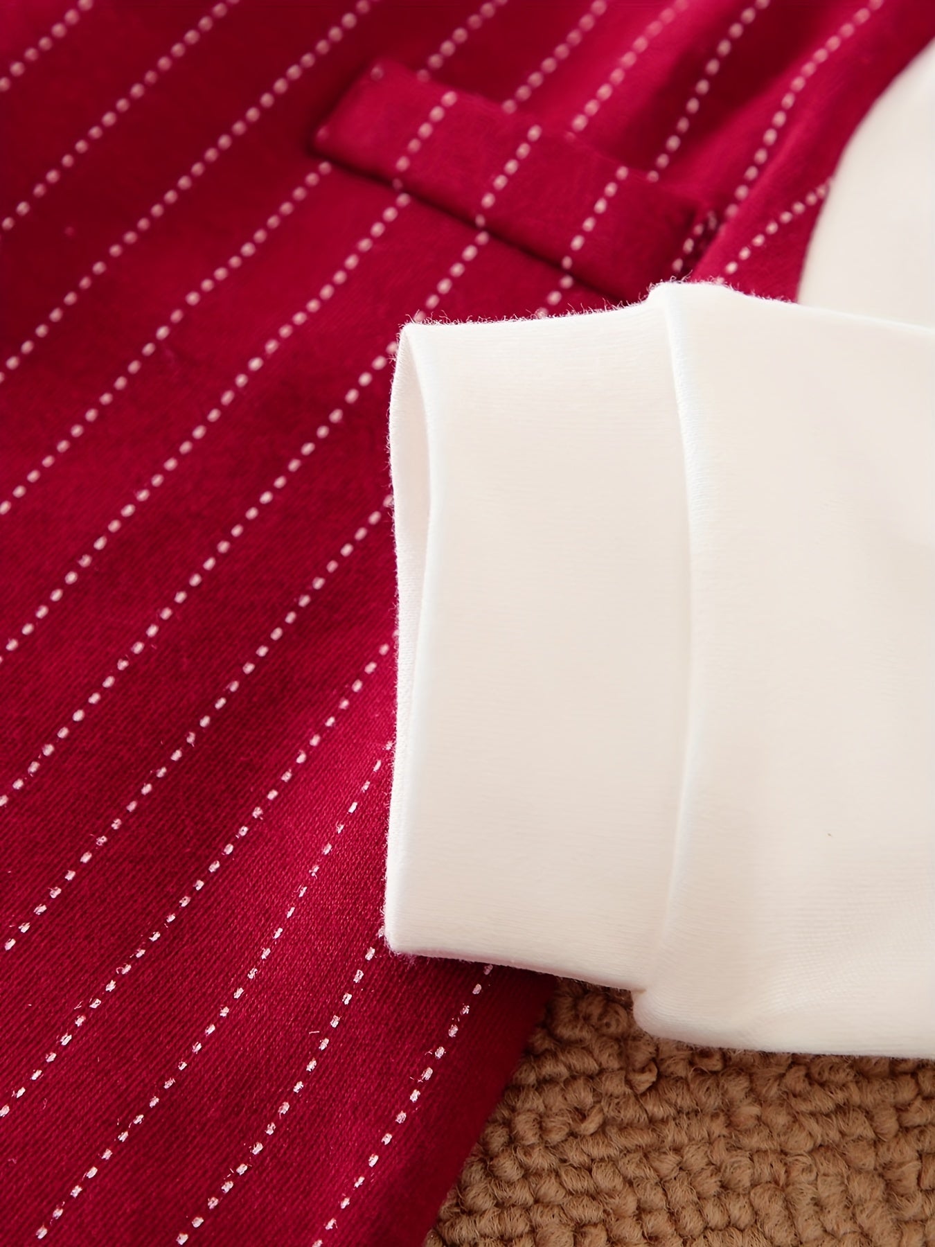 Striped Bow Tie Long Sleeve Baby Bodysuit