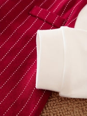 Striped Bow Tie Long Sleeve Baby Bodysuit