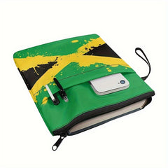 Jamaican Flag Book Sleeve With Zipper Book Protector Paperback Book Cover
