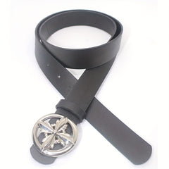 Hollow Out Buckle Belt Vintage PU Leather Jeans Belt Women