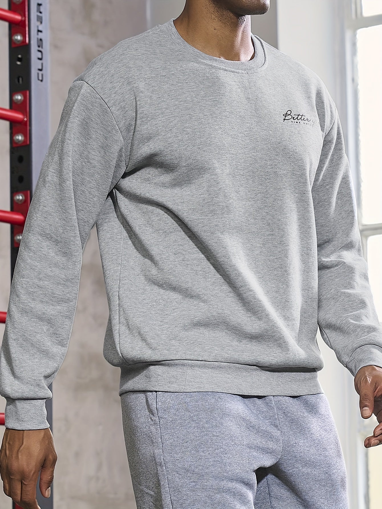 Men's Casual Letter Print Sweatshirt Sports Pullover