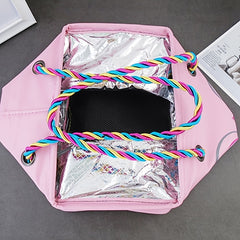 Cartoon Print Bath Basket Large Capacity Waterproof Handbag