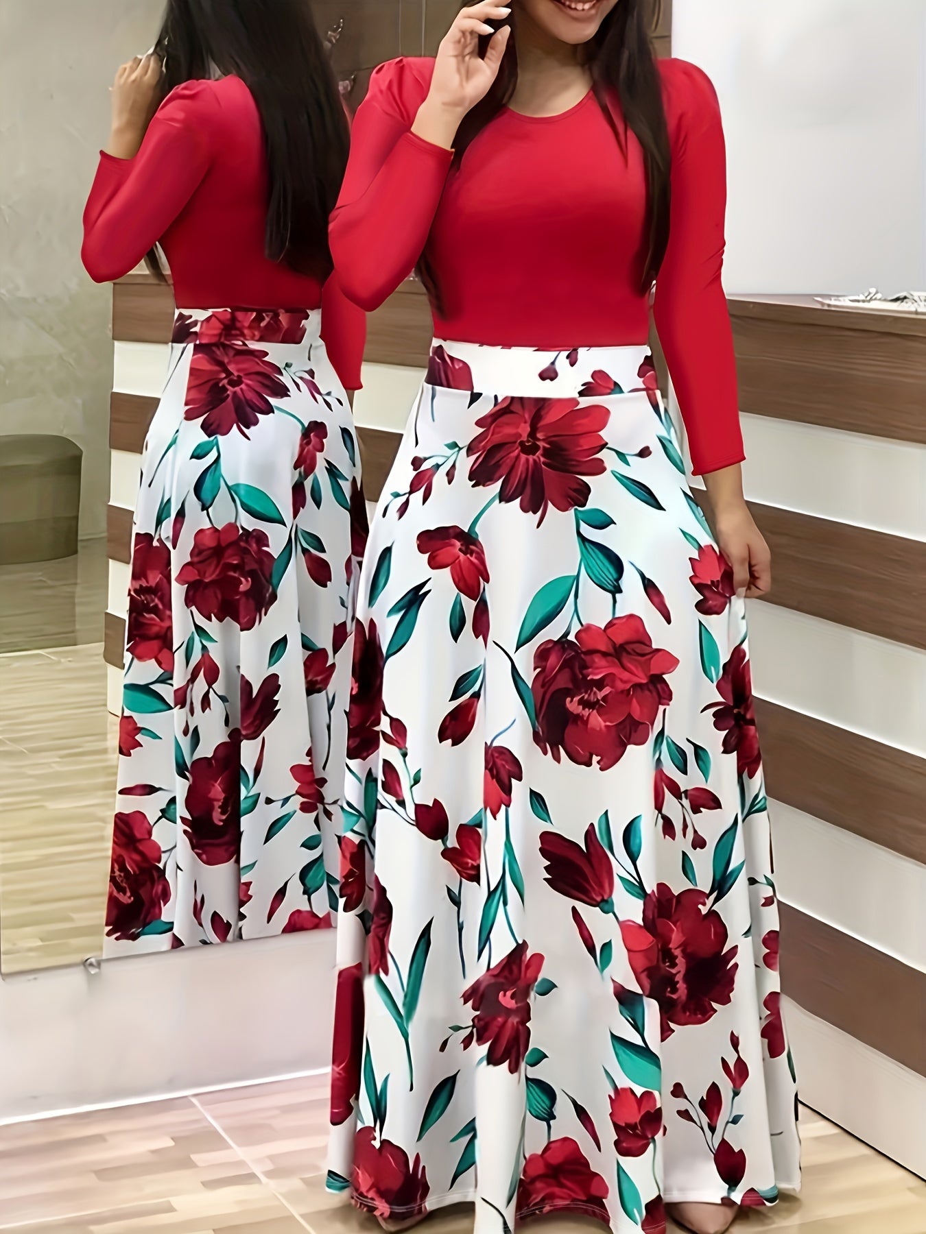 Floral Maxi Dress Plus Size