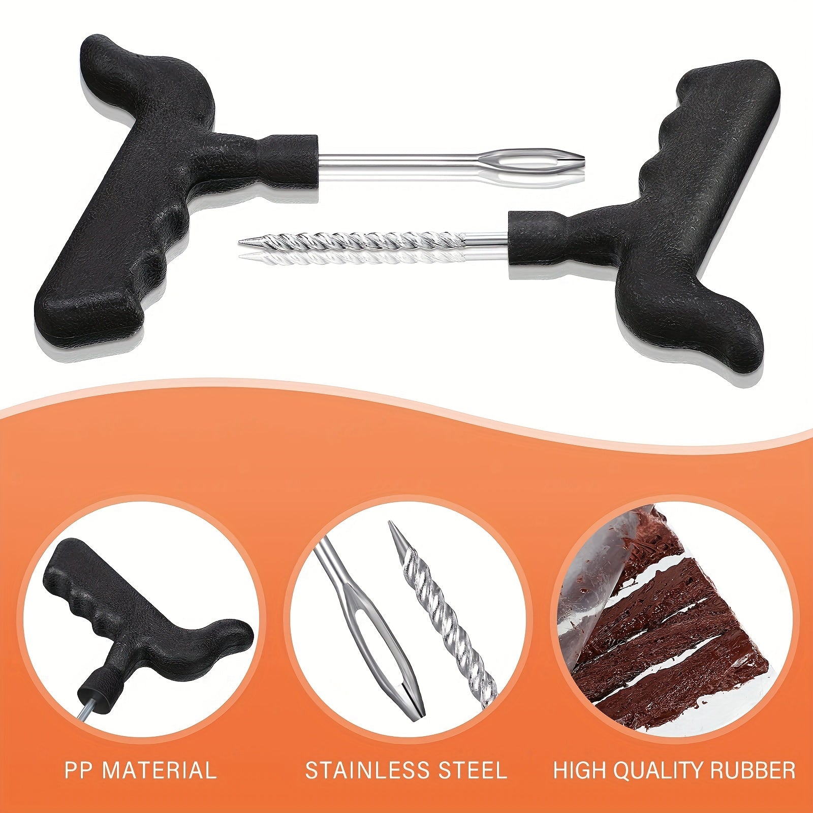 Tubeless Tire Repair Kit Auto Tire Plug Tool for Car Truck RV Trailer Punctures