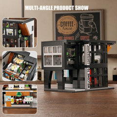Coffee Shop Building Blocks Toy Model City Street Scene Coffee House