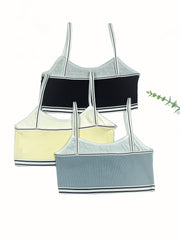 3pcs Kids Cotton Elastic Underwear Girl's Vests Pop Bra Outfits