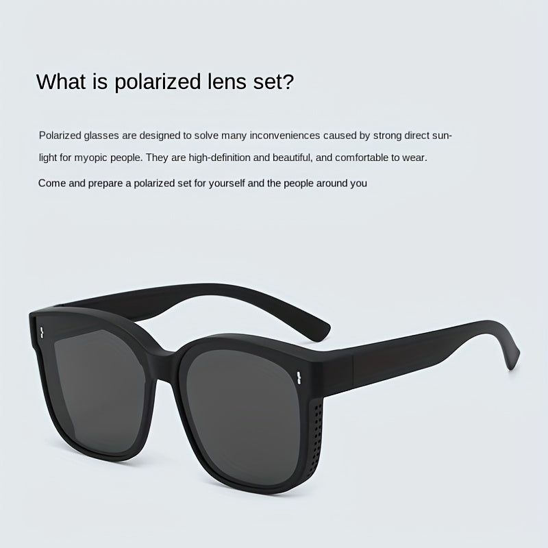 Men's Polarized Myopia Glasses Unisex Driving Sunglasses