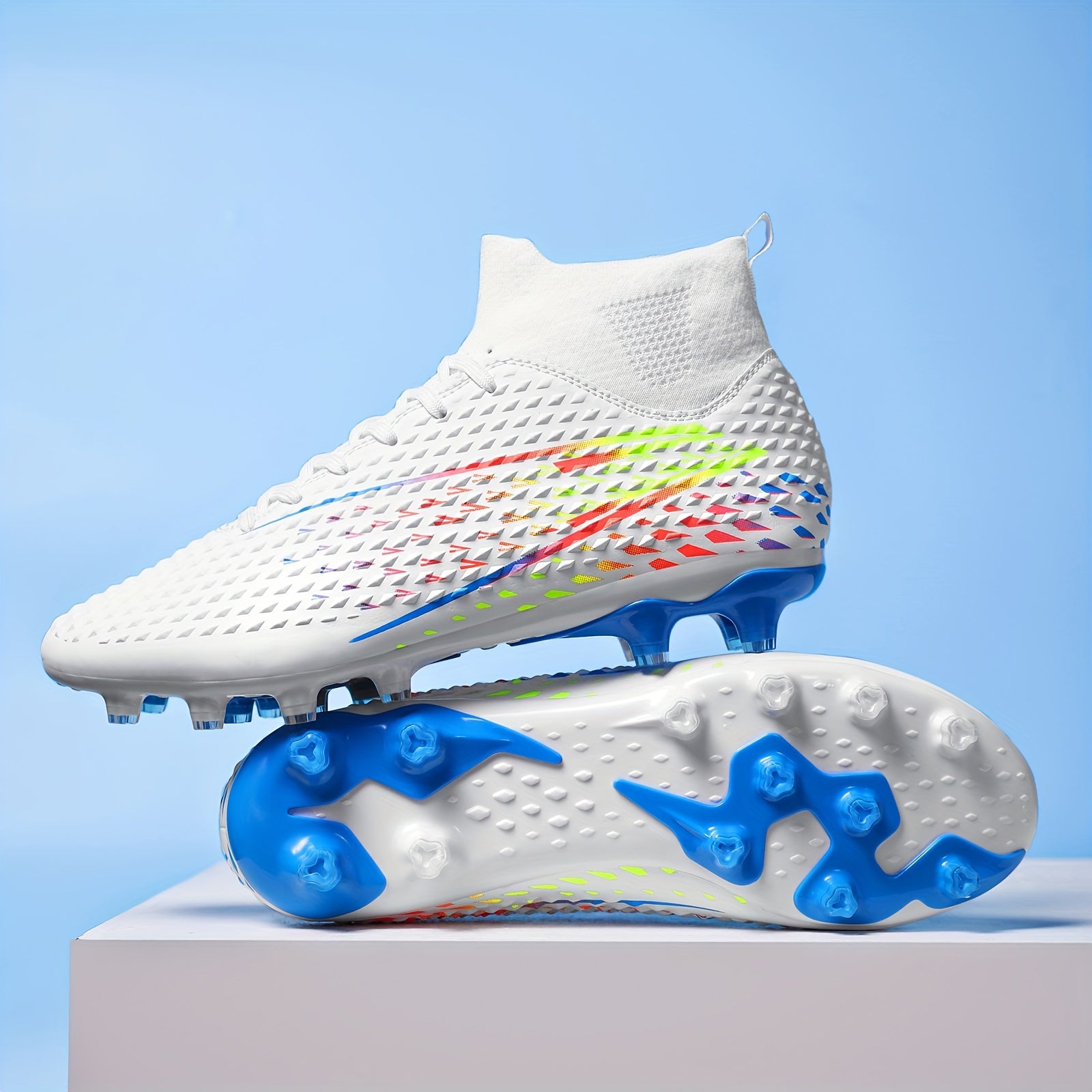 Boy's High Top Non Slip Football Cleat With Spikes