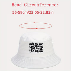 Summer Letter Embroidery Fisherman Hat Sunscreen Sunshade Casual Hat