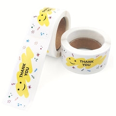 120 Thank You Stickers Rectangular Sealing Paper Takeout Packaging Label