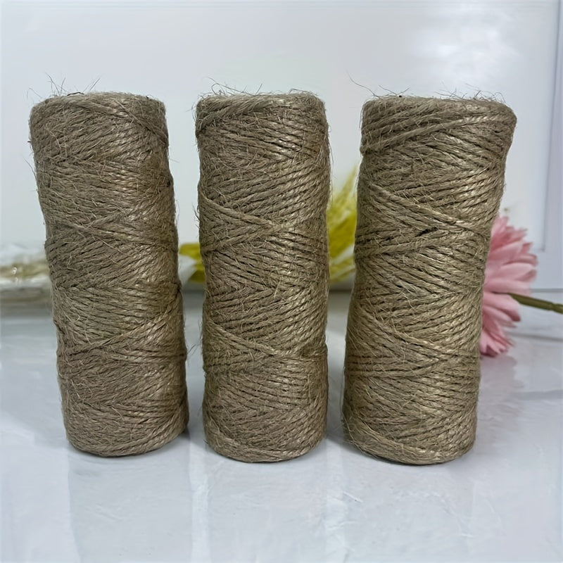 Natural Jute Twine 50m Hand Braided String Twine for Gardening & Crafts