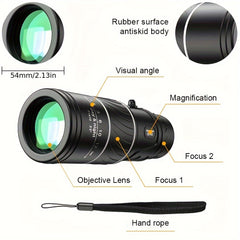 16x52 Monocular Telescope 8x BAK4 Prism Monocular For Outdoor Activities