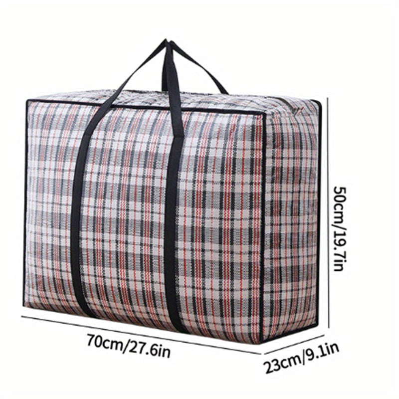 Large Capacity Striped Duffle Bag Dustproof Storage Bag