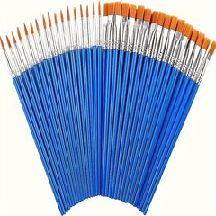 20pcs Nylon Artist Paintbrush Set with 60 Dye Boxes Wooden Handle Drawing Tools