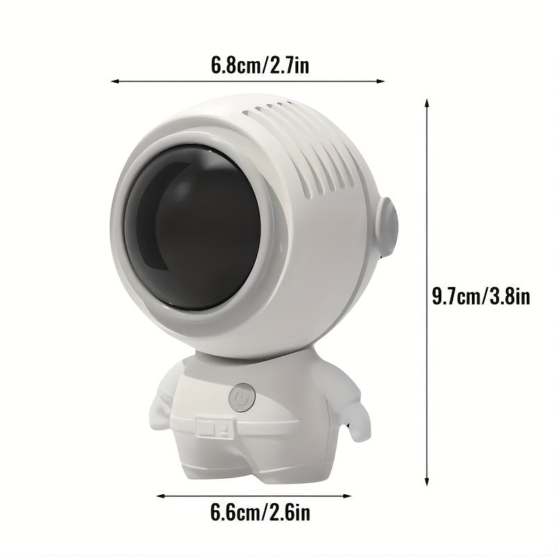 Cartoon Astronaut Neck Fans USB Rechargeable Handheld Hanging Fan
