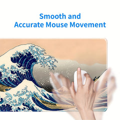 Japan Ukiyoe Sea Wave Mouse Pad XXL Kanagawa Desktop Pad