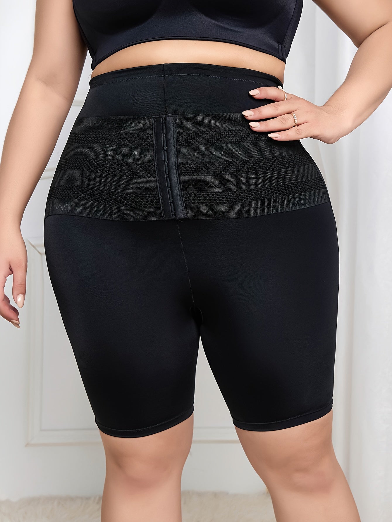 Women's Plus High Waisted Tummy Control Shapewear Shorts
